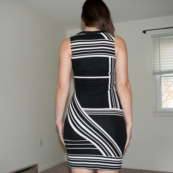 Banana Republic Geometric Stretch Bodycon Dress - Picture 2 of 12